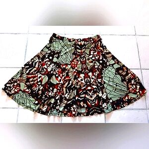 Grace Elements Brown, Rust and Green Skirt Boho Butterfly Wing Long Skirt.